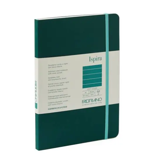 Fabriano&reg; Ispira Green Soft-Cover Lined Notebook {1}