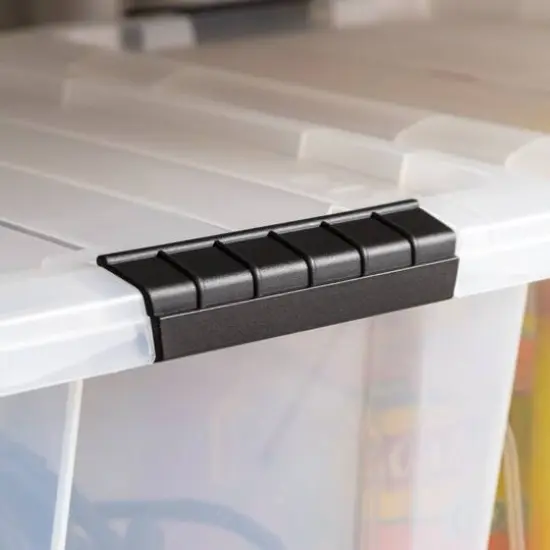 IRIS&reg; 20.5qt. Buckled Clear Boxes with Clear Buckle Lids, 6ct. {10}