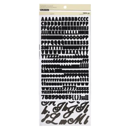 Recollections&trade; Alphabet Stickers, Value Pack Black {1}