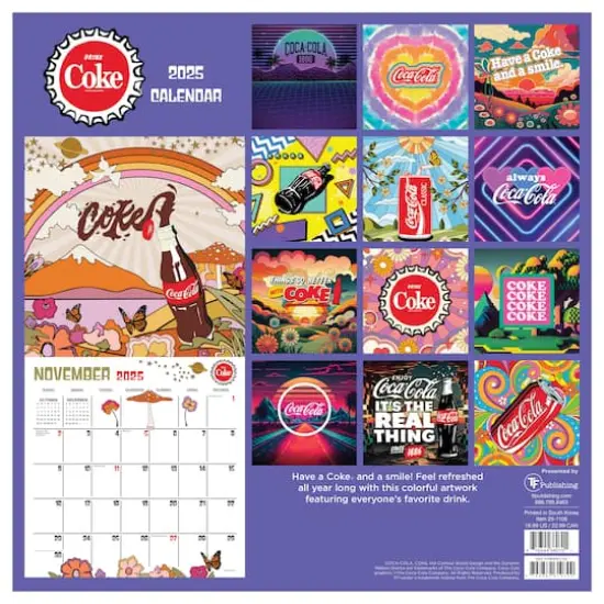TF Publishing 2025 Coca-Cola: Retro & Refreshed! Wall Calendar {3}