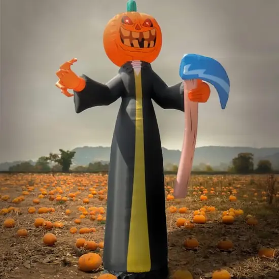 20ft. Inflatable Halloween Pumpkin Reaper Decoration with LED lights {3}
