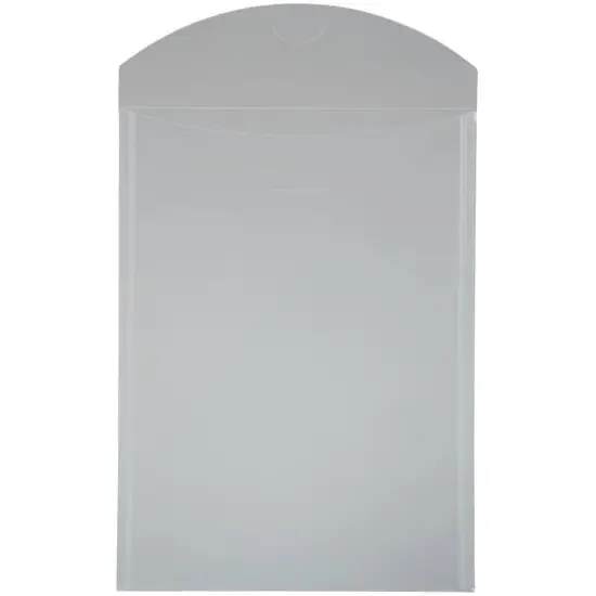 JAM PAPER Plastic Tuck Flap Letter Open End Envelopes, 12ct. Clear {4}