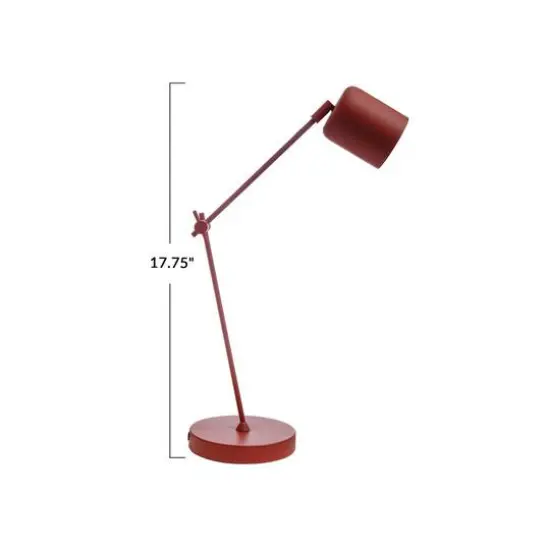 Hello Honey® 18" Red Modern Metal LED Articulating Table Lamp {3}