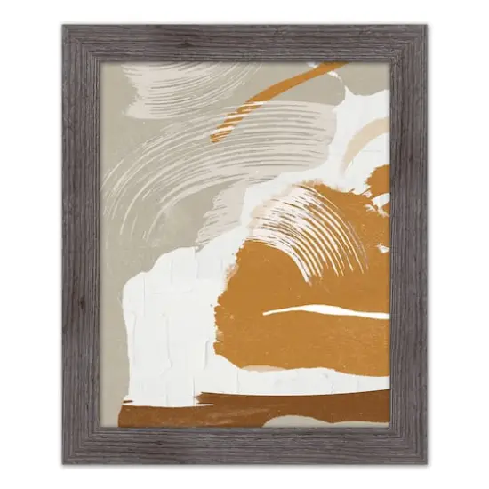 Fall Abstract Western Gray Framed Print {1}
