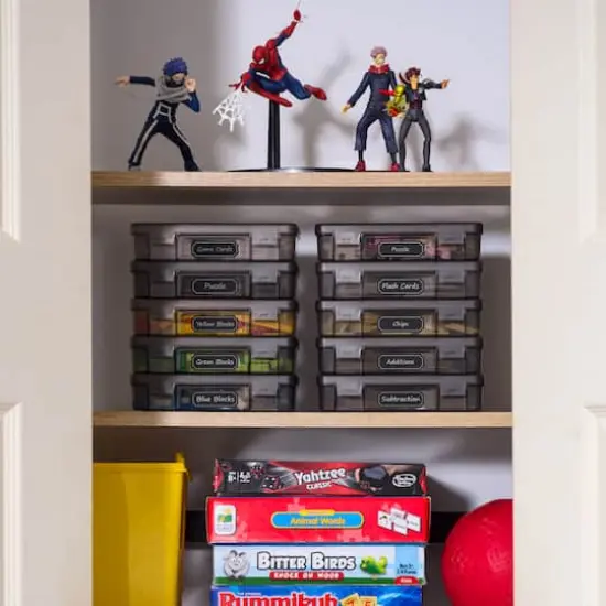 IRIS® Small Translucent Gray Snap-Tight Lid Supply Organizers, 10ct. {3}