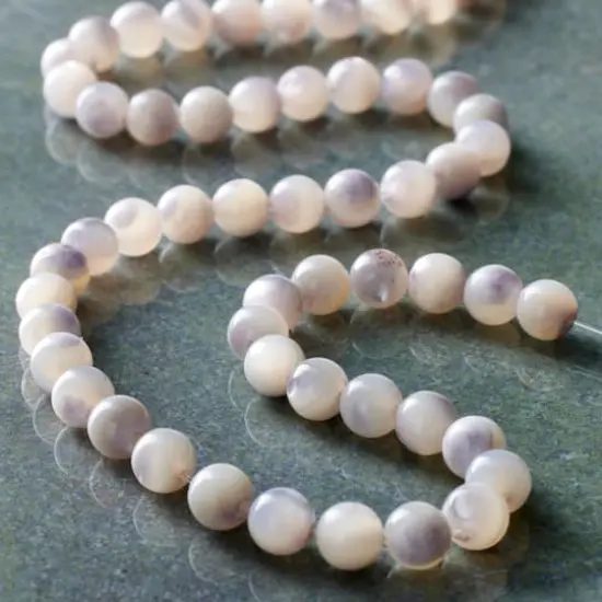 Light Gray Mother of Pearl Round Beads, 4mm by Bead Landing™ {3}