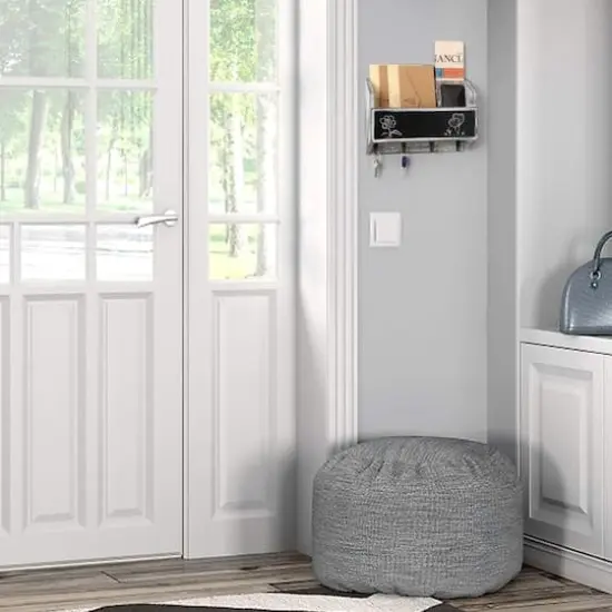 NEX&trade; Wall Mount Mail & Key Holder Organizer with Chalkboard Surface Rustic White-Gray {8}