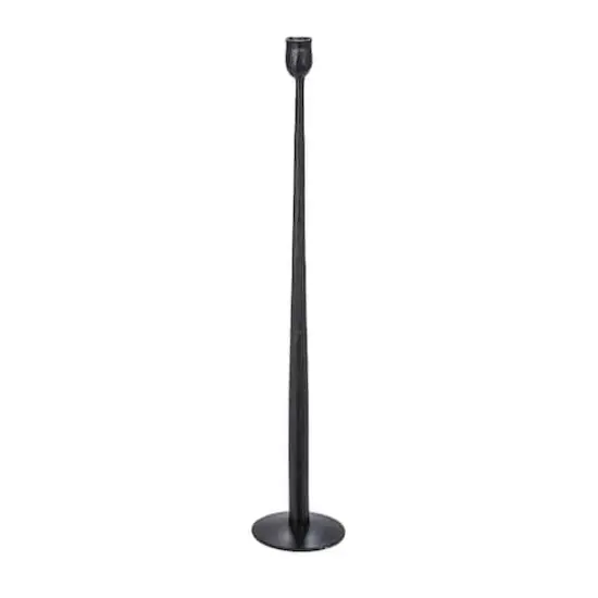 Hello Honey&reg; 24" Tall Black Hand-Forged Metal Taper Holder {1}