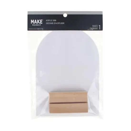 7.5" Acrylic Sign with Wood Stand by Make Market&reg; {4}
