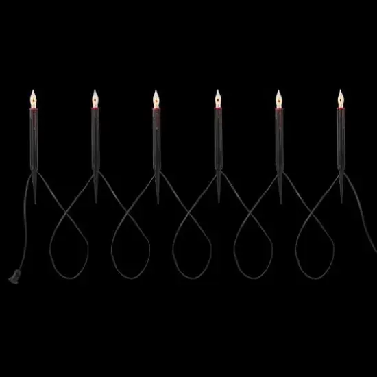 6ct. Black Lighted Bleeding Candle Pathway Markers by Ashland&reg; {3}