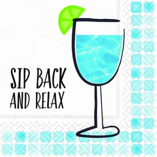 JAM Paper Sip Back Relax Cocktail Napkins, 40ct. {1}