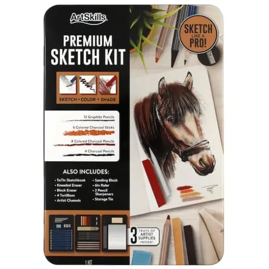 ArtSkills&reg; Premium Sketch Kit With Pencils & Charcoal {1}