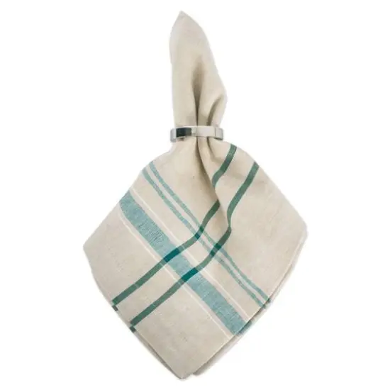 DII&reg; French Stripe Cloth Dinner Napkins, 6ct. Teal/Cream {7}