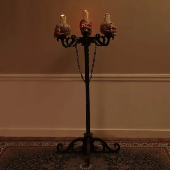 3-In-1 Lighted Skull Candelabra by Ashland&reg; {4}