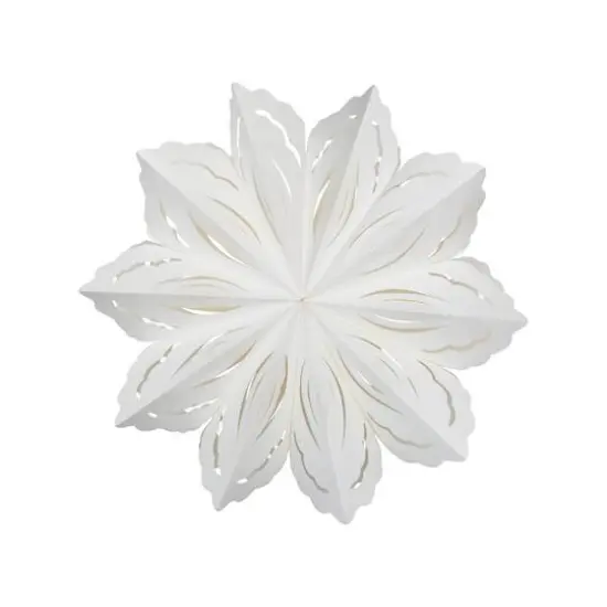 Hello Honey&reg; 25" White Hanging Snowflake Paper Ornament {1}