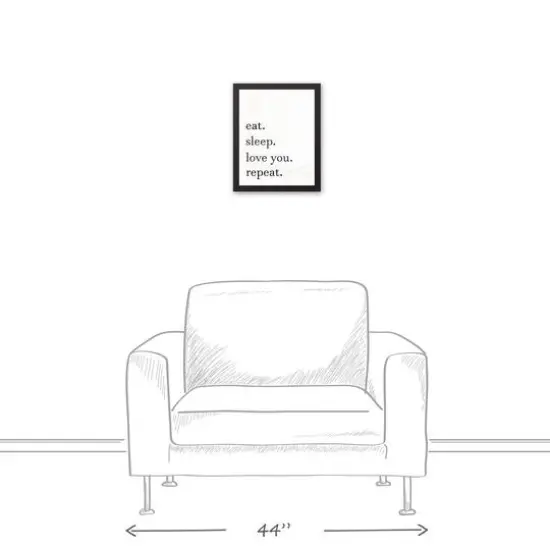 Eat Sleep Love You Repeat Framed Wall Art {5}