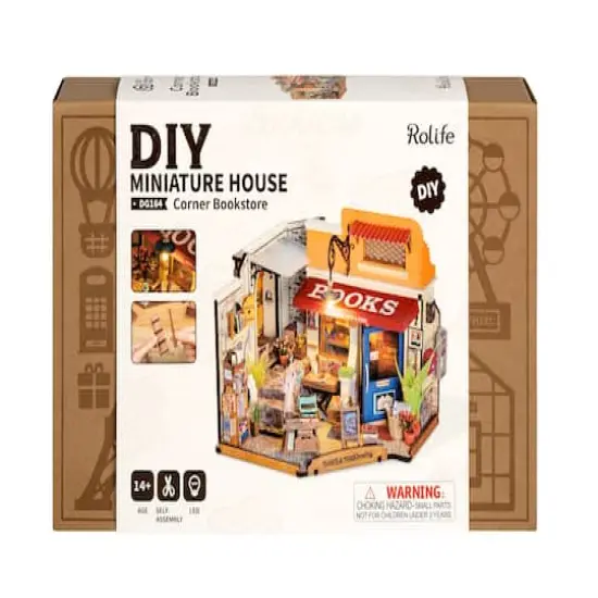 Rolife&reg; Corner Bookstore DIY Miniature House Kit {7}