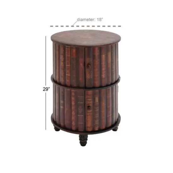 Maroon Wood Traditional Cabinet, 29" x 18" x 18" {9}