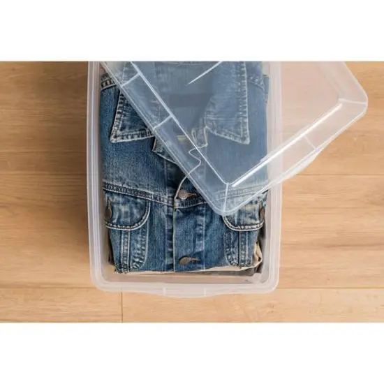 IRIS&reg; 17qt. Clear Snap Top Storage Boxes, 8ct. {4}