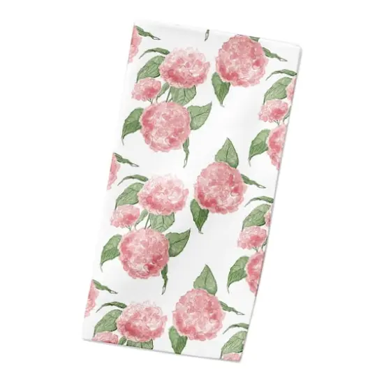 Pink Hydrangea Pattern 10" x 10" Cotton Twill Napkin {3}