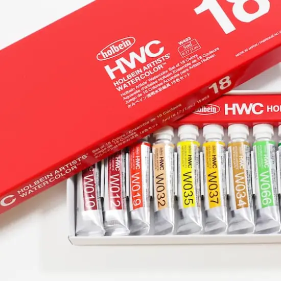 Holbein 18 Color Artist's Watercolor Set {4}