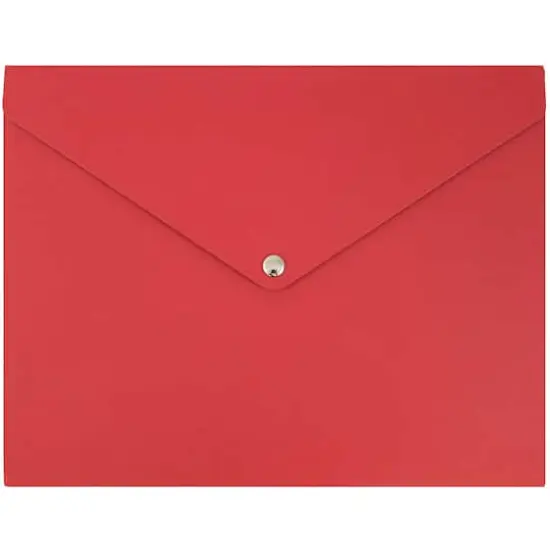 JAM Paper Red Euro Board Snap Closure Portfolio 9.25" x 12.25" {1}