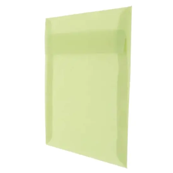 JAM Paper 5.5" x 5.5" Square Translucent Vellum Invitation Envelopes, 50ct. Leaf Green {4}