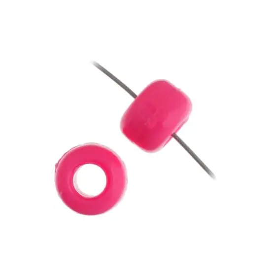 John Bead 9mm Opaque Plastic Pony Beads, 1,000ct. Hot Pink {5}