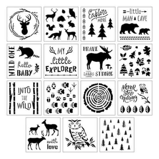 Woodland Stencils by Craft Smart&reg;, 12" x 12" {1}