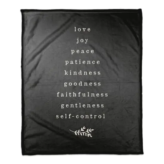 Fruits of the Spirit 50" x 60" Coral Fleece Blanket {1}