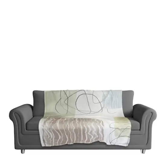 Chic Urban Abstract I 50" x 60" Coral Fleece Blanket {4}