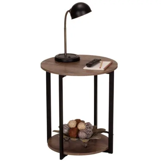 Household Essentials Jamestown 24" Round End Table Ashwood {9}