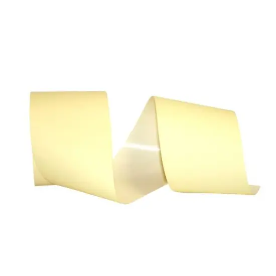 JAM Paper 2.75" x 55yd. Paper Coated Plastic Shiny Ribbon Ivory {1}