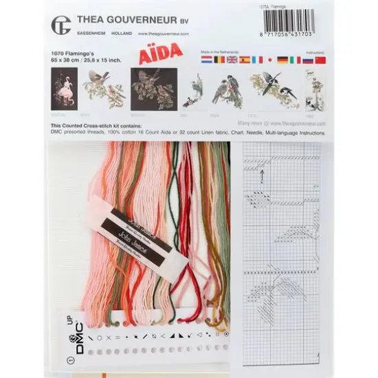 Thea Gouverneur Flamingo Cross Stitch Kit {6}