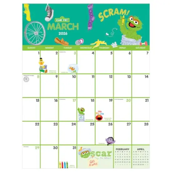 2026 Sesame Street Large Art Poster Wall Calendar {1}