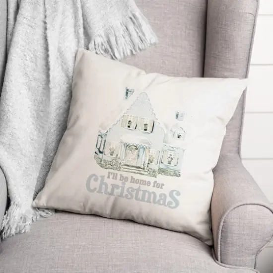 Home For Christmas Throw Pillow {3}