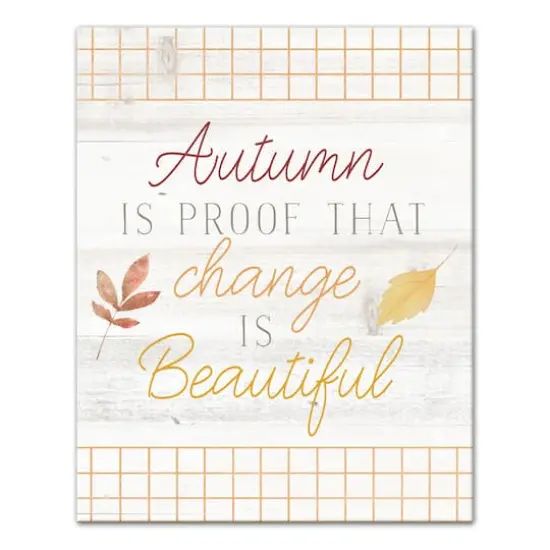 Change Is Beautiful Fall Canvas Wall Art {1}