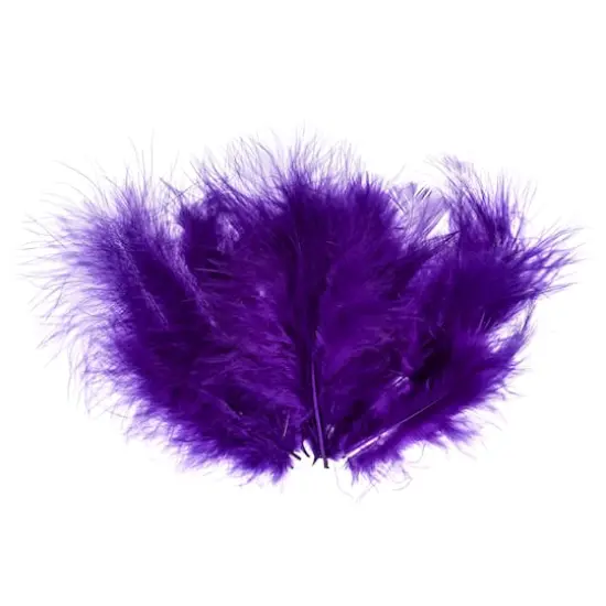 John Bead 4"-6" Marabou Feathers Purple {4}