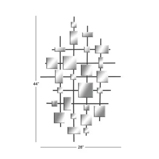 Clear Glam Abstract Metal Mirror Wall D&eacute;cor {9}