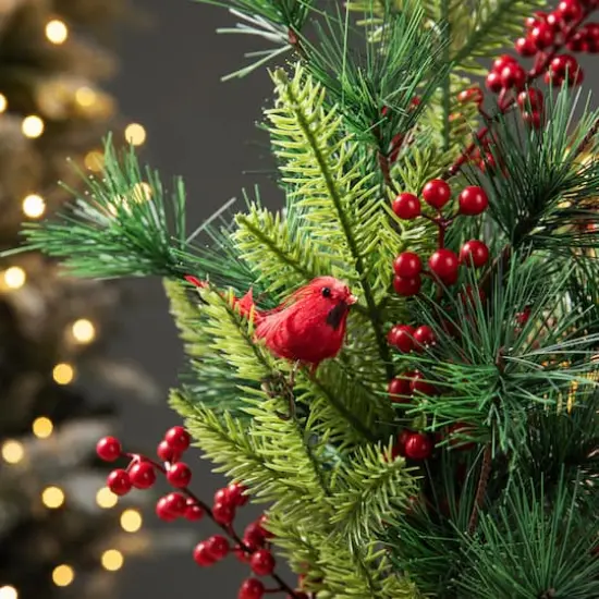 20" Unlit Cardinal Artificial Tabletop Christmas Tree {4}