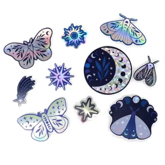 Holographic Mushroom Vinyl Die Cut Stickers by Recollections&trade; {1}