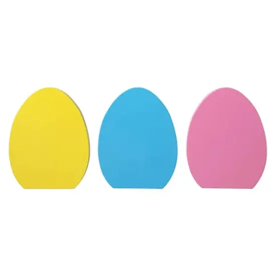 Glitzhome&reg; 7.5" Set of 3 Easter Wooden Easter Egg Table Decor {8}