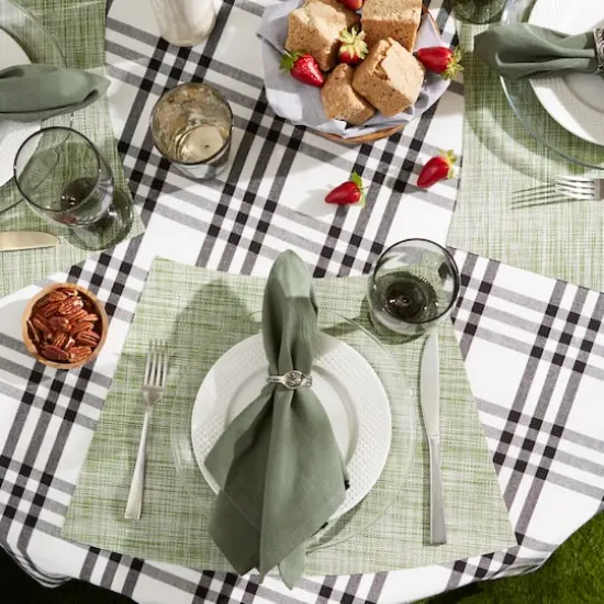 DII&reg; Tweed Wedge Table Placemats, 6ct. Fig Green {5}