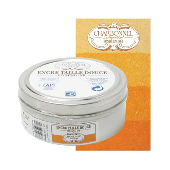 Charbonnel Etching Ink, 200mL Apricot Yellow {5}
