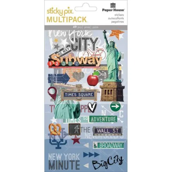 Paper House® New York City Mixed Media Multipack Stickers {3}
