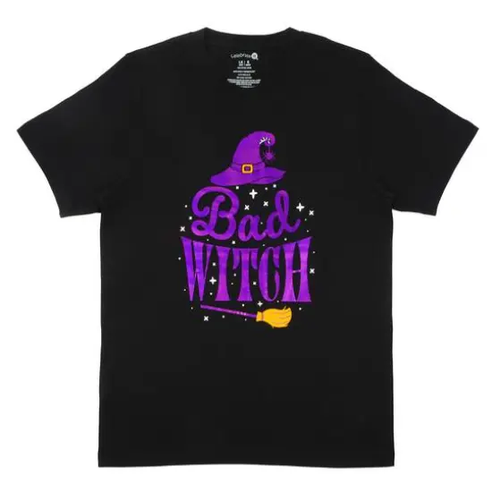 Black Bad Witch Adult Crew Neck T-Shirt by Celebrate It&trade; {1}