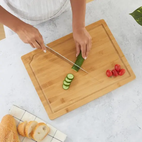 JoyJolt&reg; 3-Piece Bamboo Cutting Board Set {5}