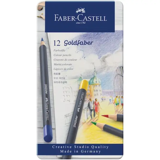 Faber-Castell&reg; Goldfaber 12 Color Pencil Tin Set {1}