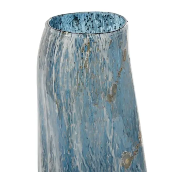 Blue Glass Contemporary Vase Set {5}
