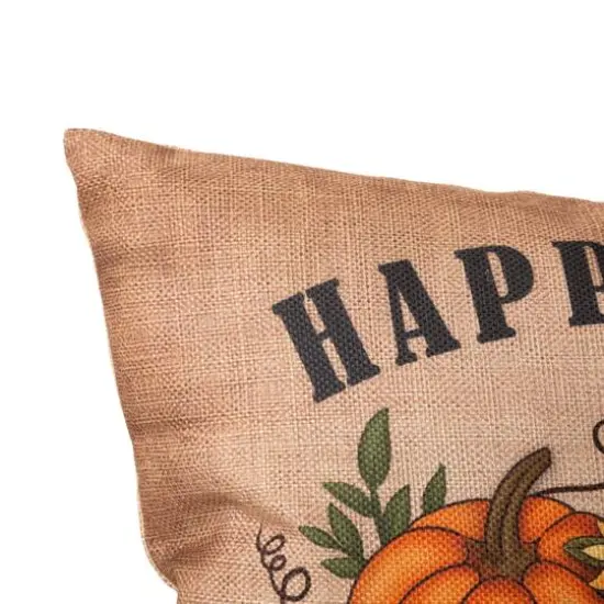 Glitzhome&reg; Faux Burlap Fall Pumpkin Pillow {8}
